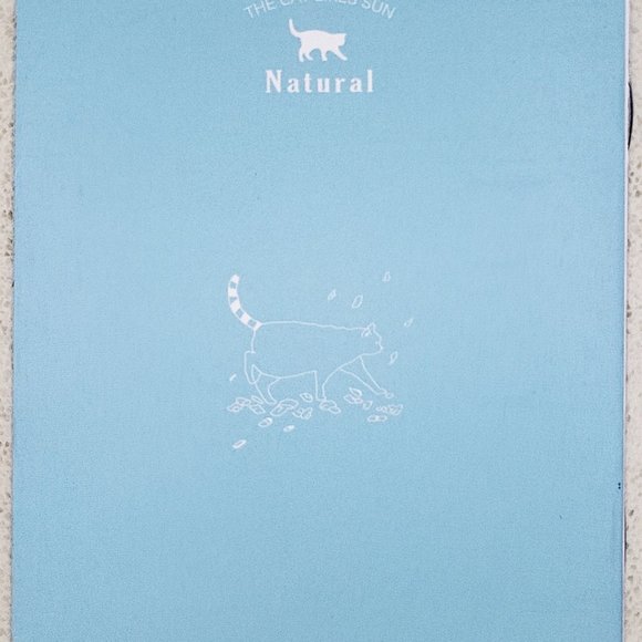 "Cat Natural" Blue hydrangea flowers kitty cat kitten neko mini memo pad notepad - Picture 2 of 3